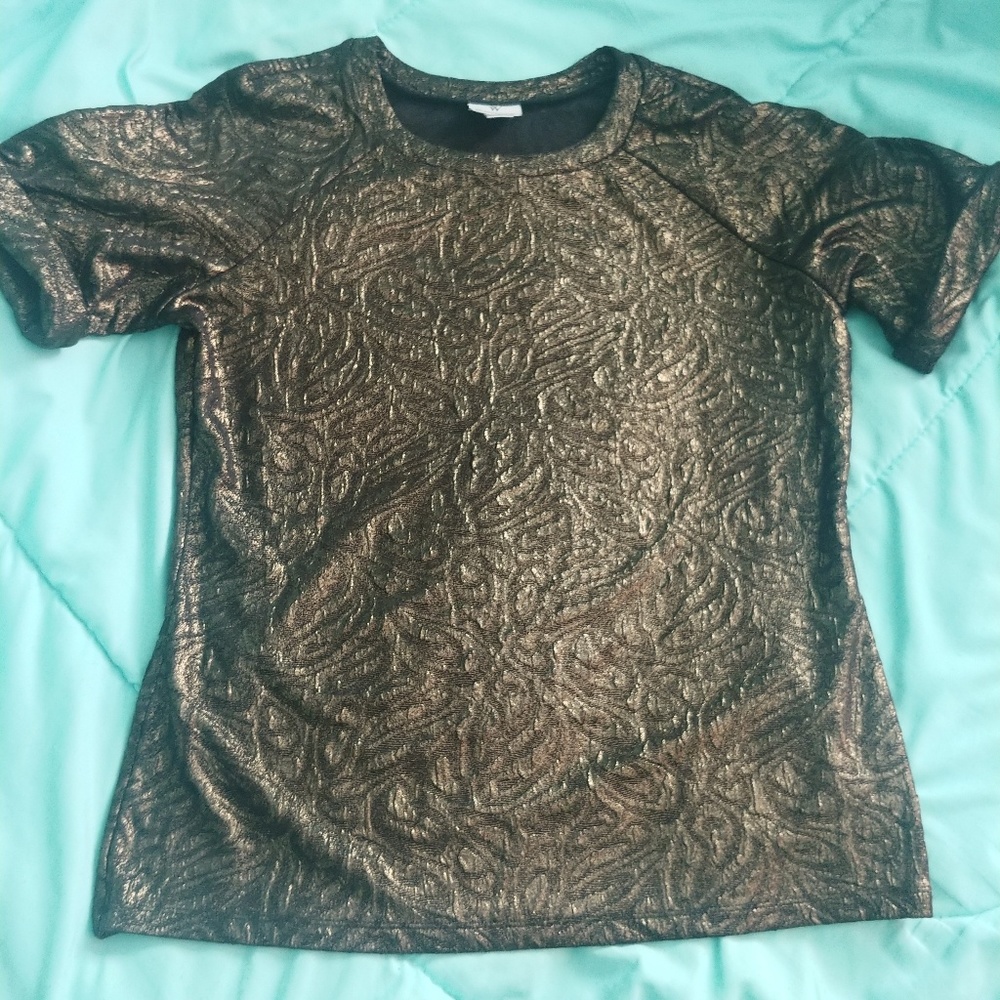 Gold and Black Top